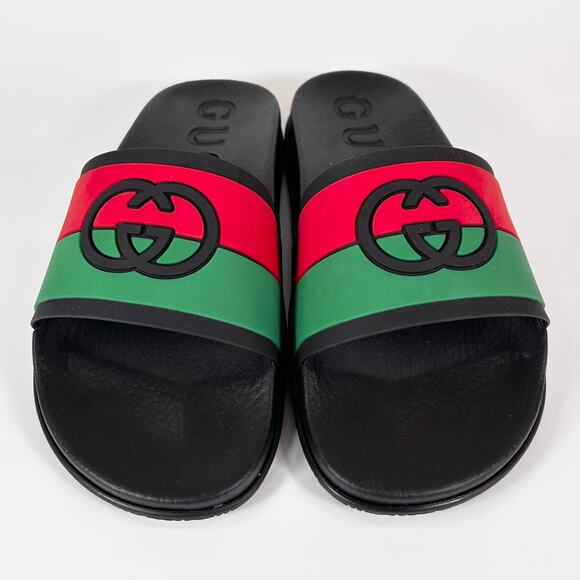 Gucci Interlocking G Rubber Slide Sandal - Men’s 8.5 - Picture 3 of 8